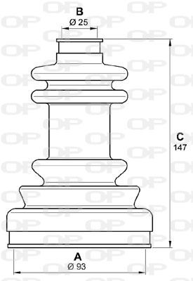 OPEN PARTS gofruotoji membrana, kardaninis velenas SJK7146.00